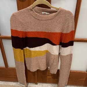 Faherty Women's Colorful Striped Crew Neck Sweater